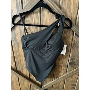 NWT BECCA by Rebecca Virtue Asymmetric Cutout One Piece Swimsuit, SZ MED